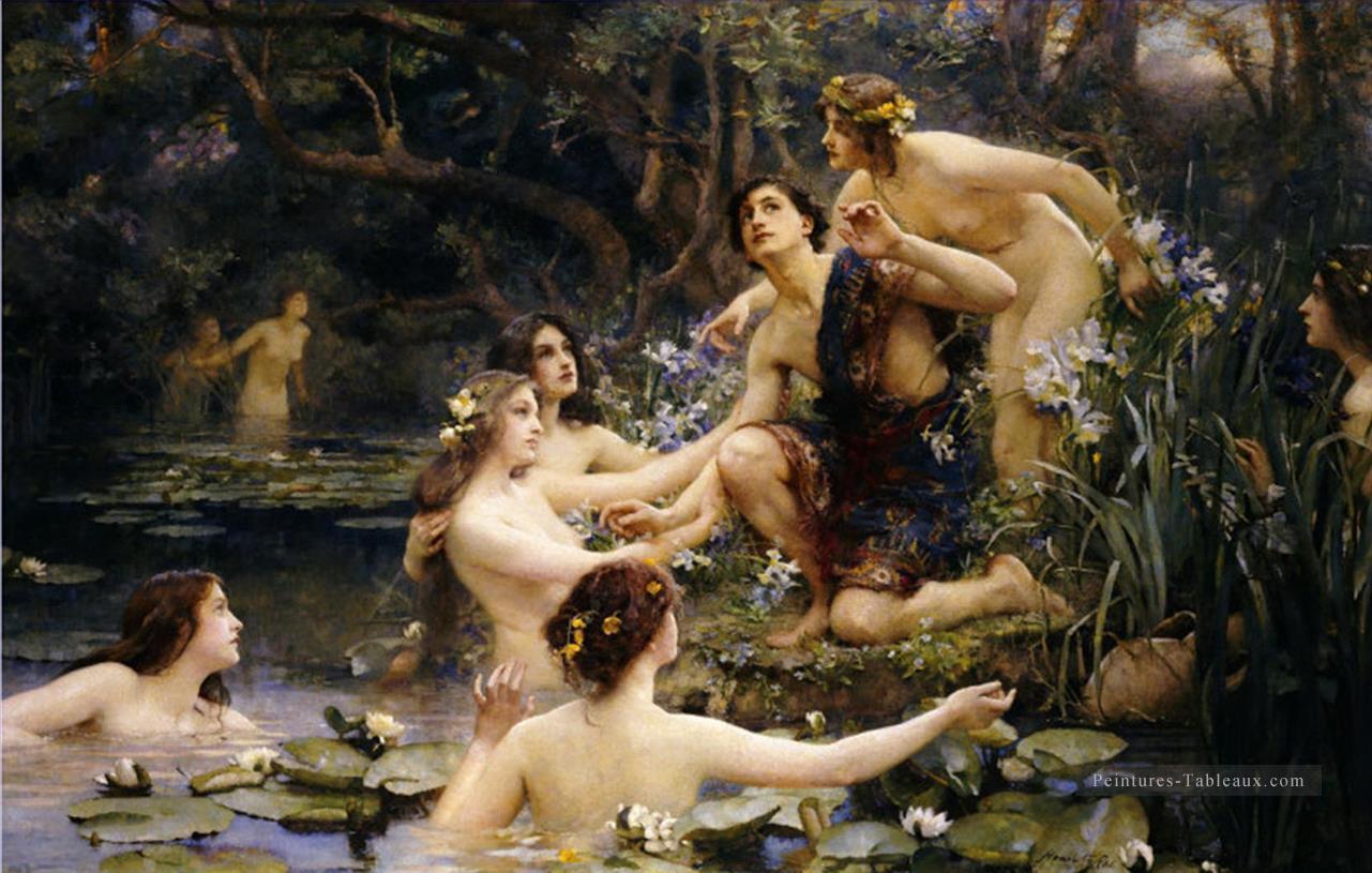 Hylas et les nymphes d’eau Henrietta Rae peintre femme victorienne Peintures à l'huile